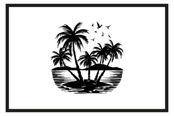 Download Beach Palm Trees Sunset Silhouette - Palm Collection