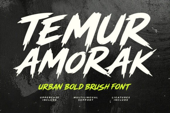 Download Temur Amorak Urban Bold Brush Font - Premium Resources