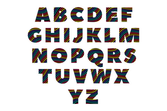 Download Colorful Font Set - Font set Collection