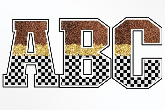 Download CHECKS LEATHER GLITTER SPORTS FONT SET - Font set Collection