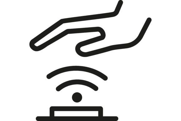 Download Palm Scanning Line Icon. Hand, Sensor, P - Palm Collection